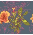 seamless floral background with peonies vector image