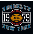 brooklyn state college t-shirt typography graphics vector image vector image