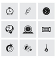 clock icon set vector image vector image