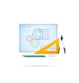 technical drawing of gear mechanism vector image