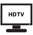 hd tv icon vector image