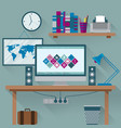 office has a computer vector image vector image