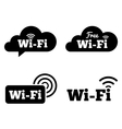 Wifi icons wifi symbols wireless cloud icons Vector Image