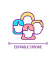 diversity in community rgb color icon vector image