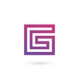 letter g number 6 logo icon design template vector image vector image