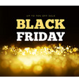 black friday with gold sparkles vector image vector image