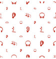 hear icons pattern seamless white background vector image vector image