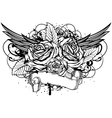 roses wings vector image