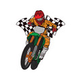supermoto racing design logo vector image vector image