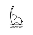 elephant line art and minimalist vector image