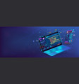 banner software ui and development for different vector image vector image