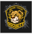 bulldog head mascot - security emblem vector image vector image