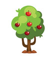 cartoon apple tree vector image