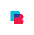 pb logo design inspiration vector image