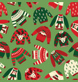 ugly christmas sweaters seamless pattern vector image vector image