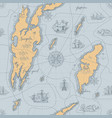 vintage seamless background on the theme of travel vector image