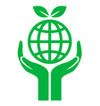 icon earth care vector image