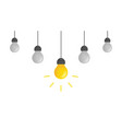 lamp idea 3d bulb icon for innovation education vector image