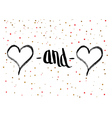 valentines day calligraphy greeting card vector image