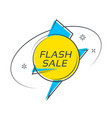 flat style flash shape banner price tag sale vector image