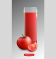realistic vegetable juice poster vector image vector image