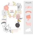 vintage romantic floral save the date invitation vector image vector image