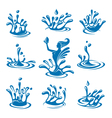 water icons vector image