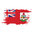 bermuda flag grunge brush color image vector image
