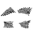 sport flags grunge set six vector image