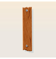 wooden letter i vector image vector image