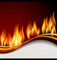 background with flames vector image vector image