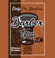 color vintage barber shop banner vector image