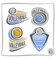 logo volleyball ball vector image vector image