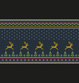 northern knitted color horizontal ornament vector image