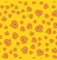 seamless cute pumpkin in halloween vector image