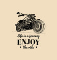 vintage detailed custom motorcycle vector image