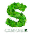 cannabis hemp leaf logo vector image