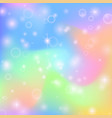 fairy princess rainbow cute background with magic vector image