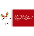 new year or christmas card funny cartoon cheerful vector image