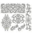 scroll element set vector image vector image