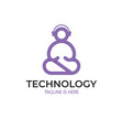 buddha technology logo vector image