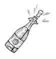 champagne bottle explosion vector image