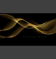 abstract shiny color gold wave design element vector image