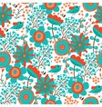 pattern with floral background vector image vector image