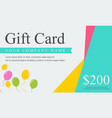 style gift voucher card collection vector image