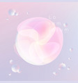 abstract trendy 3d liquid fluid circles elements vector image