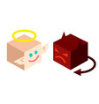 angel and devil vector image
