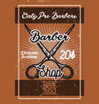 color vintage barber shop banner vector image