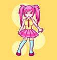 japanese anime cosplay girl cute fashion vector image