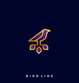 luxury bird line colorful template vector image vector image